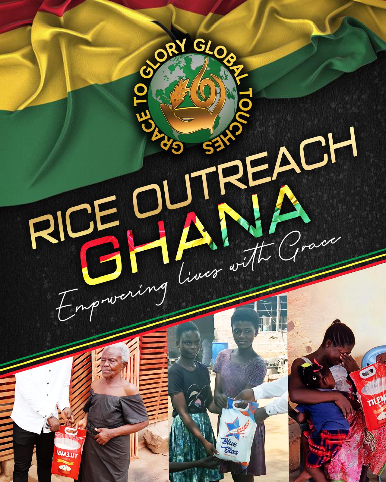 Grace to Glory Ghana outreach flyer — Africa relief and community aid campaign